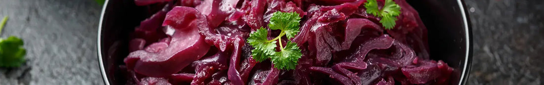 Braised Red Cabbage with Apple and Date Syrup