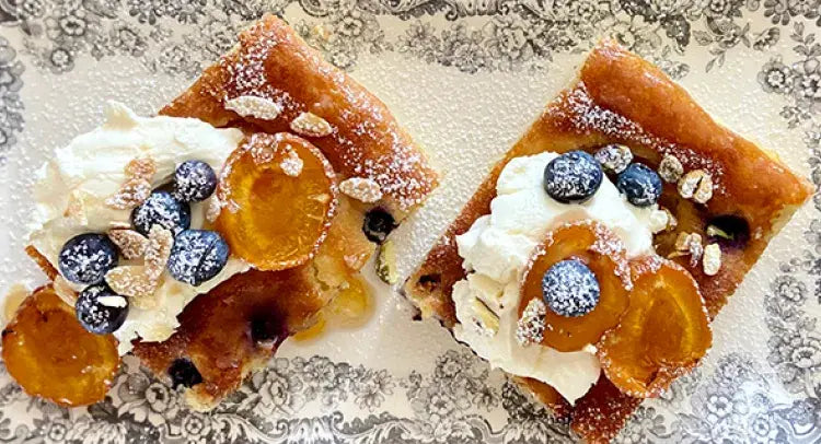 Apricot and Blueberry Frangipane Tart from Facebook Live with Naomi Hansell