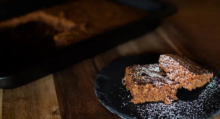 Chocolate, Banana and Cardamom Brownie Traybake