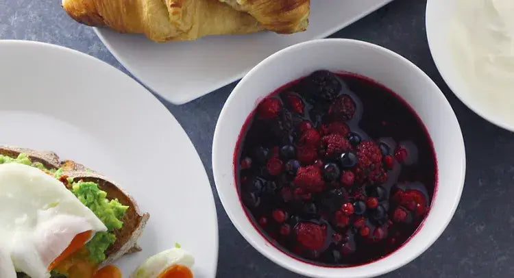 Croissants, Bacon & Poached Eggs