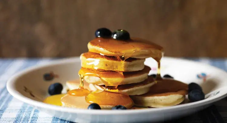 Drop Scones with Maple Syrup and Blueberries
