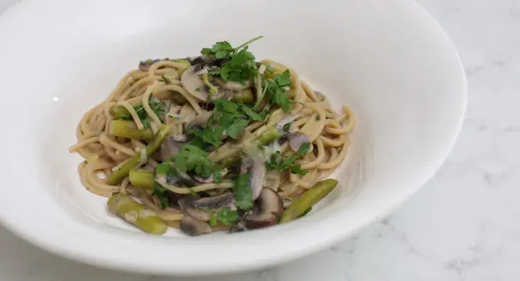 One Pot Mushroom, Coconut & White Wine Pasta