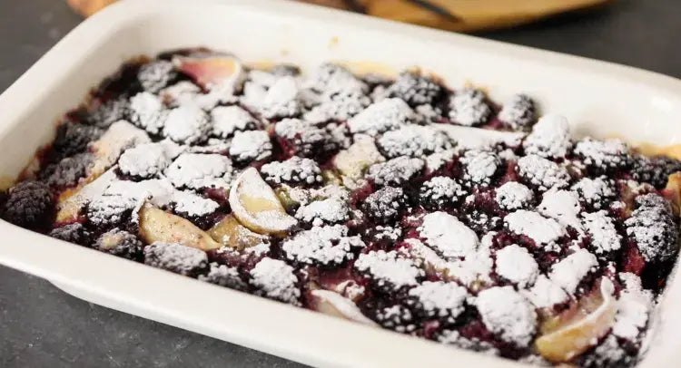 Pear and Blackberry Sponge Pudding