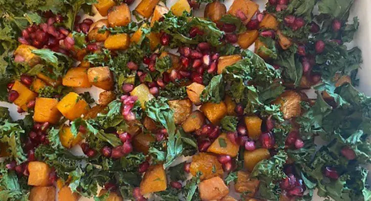 Roasted Butternut Squash, Sweet Potato and Kale