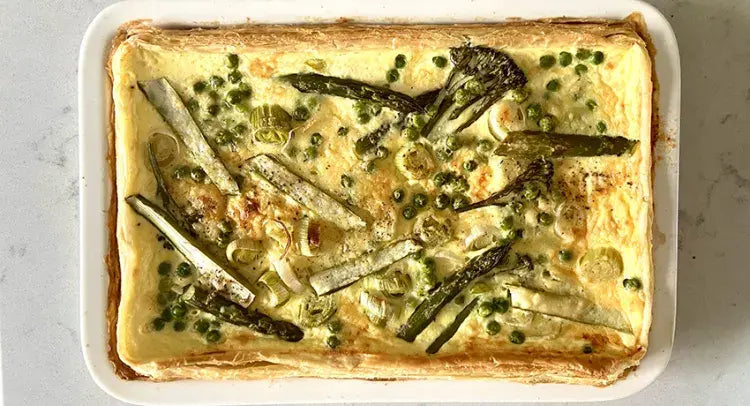 Spring Vegetable Puff Pastry Tart from Facebook Live with Naomi Hansell