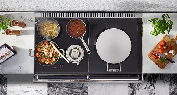 Cast-Iron Hotplate and Four-Zone Induction Hob