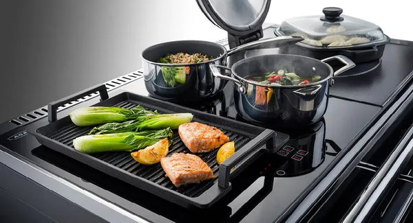 Cast-Iron Hotplate and Four-Zone Induction Hob